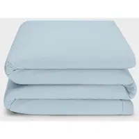 Yumeko Kinderdekbedovertrek Jersey Katoen 100x135 Blauw - Eco, Bio & Fairtrade