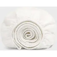 Yumeko Hoeslaken Gewassen Percal Katoen 90x210 Wit - Eco, Bio & Fairtrade