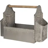 Clayre & Eef Decoratie tuingereedschapskist 50x26x23 cm ijzer rechthoek