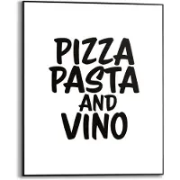 Reinders! Artprint met lijst Pizza, Pasta and Vino