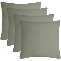 Stof Textile sierkussen Nelson - 4x - groen - 40 x 40 cm - bank kussens - zitkussens - binnen/buiten - polyester