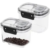 Hi Voorraad bus - 2x - transparant - 700 ml - 14 x 11 x 10 cm - met deksel - voorraadbus/bakjes