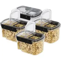 Hi Voorraad bus - 6x - transparant - 1700 ml - 14 x 11 x 22 cm - met deksel - voorraadbus/bakjes