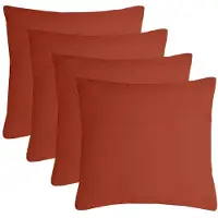 Stof Textile sierkussen Nelson - 4x - terracotta - 60 x 60 cm - bank kussens - zitkussens - binnen/buiten - polyester