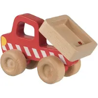 Goki Houten voertuig - Vuilniswagen - 14,5X6X8,5Cm - 2 Jaar