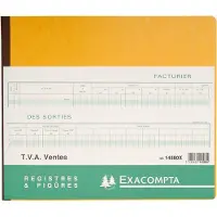 Exacompta Boekhoudingsregister BTW verkoop -31 lijnen - genummerd - met identificatieblad - Franstalig- ingebonden - 80 blad - - 14580X
