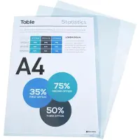 Exacompta 10x Pak 100 L-mappen - gestructureerde PP 12/100e - A4 - Transparant - 58500E
