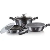 Berlinger Haus Pot en pannenset BH-7052, Pan + steelpan, Grijs