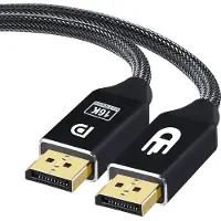 Drivv. DisplayPort Kabel 2.1 - 16K 60Hz - 8K 120Hz - 4K 144Hz - 80Gbps - DisplayPort naar DisplayPort - DP Kabel - 1 meter - Zwart