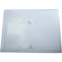 Exacompta 10x Pak van 5 geperforeerde envelop showtassen PP 20/100ste - met klittenband sluiting - A4 - Kleurloos - 57381E