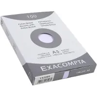 Exacompta 10x etui 100 steekkaarten bristol geruit 5x5 niet geperforeerd 148x210mm - Wit - 13208E