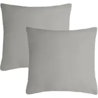 Stof Textile sierkussen Nelson - 2x - lichtgrijs - 60 x 60 cm - bank kussens - zitkussens - binnen/buiten - polyester