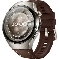 Huawei WATCH 5 46 mm Donkerbruin / Composietband / Titanium van ruimtevaartkwaliteit / X-TAP / eSIM-bellen / GPS / ECG / Bluetooth 5.2 / Smartwatch / Compatibel met iOS en Android