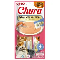 Ciao Churu Puree Kattensnack Salmon & Tuna 4 x 14 gr