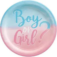 Amscan - Gender Reveal - Borden (8 stuks)
