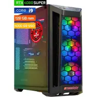 Screenon - Game Computer / Gaming PC - Intel Core i9 - 4TB M.2 SSD - 128GB RAM - RTX 4080 Super - Windows 11
