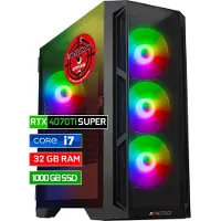 Screenon - Game Computer / Gaming PC - Intel Core i7 - 1TB M.2 SSD - 32GB RAM - RTX 4070 Ti Super - Windows 11