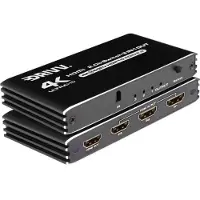 Drivv. HDMI Switch 4K @ 60Hz – 3 ingangen 1 uitgang - Inclusief Afstandsbediening - Automatisch Schakelen - Ondersteunt 720p/1080p/4K/3D - Zwart