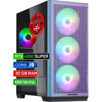 Screenon - Game Computer / Gaming PC - Intel Core i9 - 1TB M.2 SSD - 32GB RAM - RTX 4080 Super - Windows 11