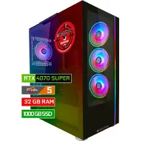 Screenon - Game Computer / Gaming PC - Ryzen 5 - 1TB M.2 SSD - 32GB RAM - RTX 4070 Super - Windows 11