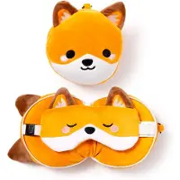 Puckator Relaxeazzz Adoramals Finnick de Vos Rond Reiskussen & Slaapmasker