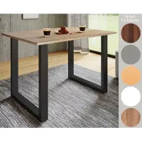 VCM XonaU eetkamertafel 80x50cm wit, zwart.