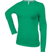 Kariban Dames T-shirt ronde hals lange mouwen K383