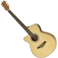 Gear4Music Single Cutaway Left Handed Electro Acoustic Guitar by