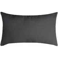 Stof Textile sierkussen Nelson - donkergrijs - 30 x 50 cm - bank kussens - zitkussens - binnen/buiten - polyester