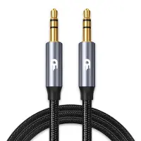 Drivv. AUX Kabel 3.5 mm - Audio Kabel - Jack Kabel - Gold Plated - Male to Male - Zilver - 5 meter