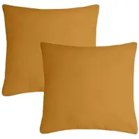 Stof Textile sierkussen Nelson - 2x - okergeel - 60 x 60 cm - bank kussens - zitkussens - binnen/buiten - polyester