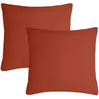 Stof Textile sierkussen Nelson - 2x - terracotta - 40 x 40 cm - bank kussens - zitkussens - binnen/buiten - polyester