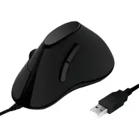 Logilink ID0158 Ergonomische muis USB Optisch Zwart 5 Toetsen 1000 dpi Ergonomisch