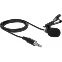 DeLOCK Tie Lavalier Microphone Omnidirectional with Clip 3.5 mm stereo jack male 3 pin + Adapter Cable for Smartphone and Tablet