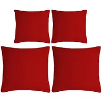 Stof Textile sierkussen Nelson - set 4x - rood - 2 formaten - bank kussens - polyester