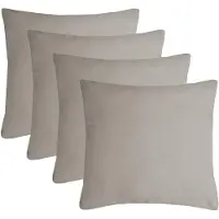 Stof Textile sierkussen Nelson - 4x - beige - 40 x 40 cm - bank kussens - zitkussens - binnen/buiten - polyester