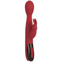 You2Toys Stotende, Roterende & Verwarmende Rabbit Vibrator - - Rood - Vibrator Tarzan