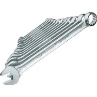 Gedore 8 - 19mm 8-Delige Set Steeksleutels Met 15 Graden Gebogen Steekring