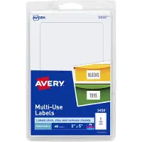 Avery 5450 etiket Rechthoek Verwijderbaar Wit 40 stuk(s)