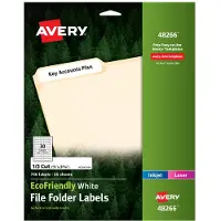 Avery 48266 etiket Rechthoek Permanent Wit 750 stuk(s)