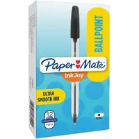 Papermate InkJoy 50ST Zwart Stick balpen Medium 12 stuk(s)