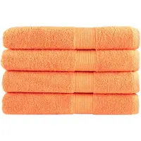 vidaXL Handdoeken SOLUND 4 st 600 g/m² 100x200 cm oranje