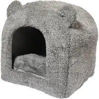 40 WINKS Rosewood kattenmand iglo teddy grijs 38x38x40 cm