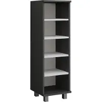 Vicco Ilias Midikast – 30.2 x 95 cm met 5 open vakken Antraciet/wit