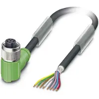 Phoenix Contact 1522943 Sensor/actuator connector, geassembleerd M12 Aantal polen (sensoren): 8 Bus, haaks 10.00 m 1 stuk(s)