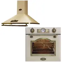 Kaiser - EH 6355 ElfEm inbouwoven - afzuigkap A 6315 ElfEm - inbouwoven - afzuigkap - elektrisch - retro - 60cm - 67L - 8 functies - ivoor