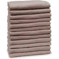 Eleganzzz Handdoeken Set - Set van 12 - Badhanddoeken 70x140cm - Badlakens - Handdoek - 420 gr/m2 - 100% Katoen - taupe