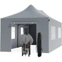 LifeGoods Partytent - Paviljoen - Easy Up - Opvouwbaar - Waterdicht - Met Draagtas - 300 x 600 cm - Donkerblauw