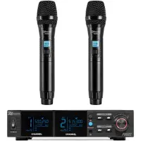 Power Dynamics PD522 microfoonsysteem met 2 draadloze UHF microfoons -