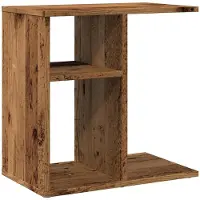 vidaXL Bijzettafel 50x30x50 cm bewerkt hout oud houtkleurig